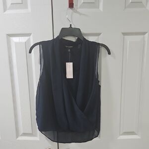 Banana Republic Deep Blue Draped Blouse
